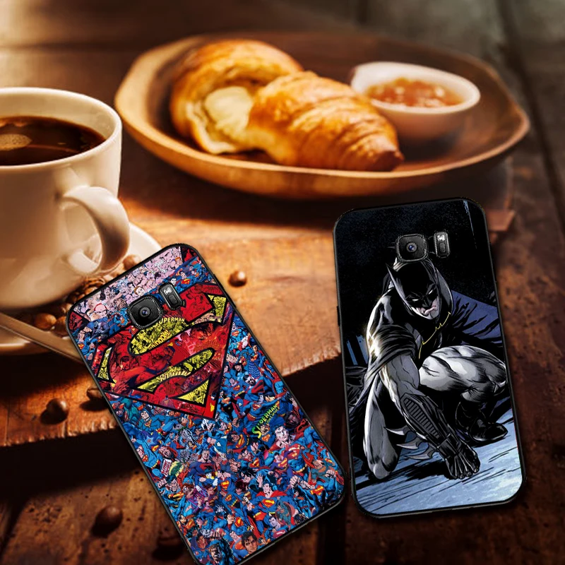 Бетман супергерой Мягкий силиконовый чехол для телефона Samsung Galaxy S6 S8 край S7 S9 плюс