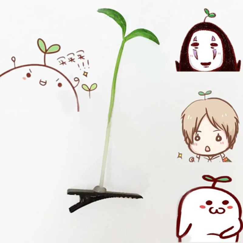 

1pcs Mini Bean Sprout Hairgrips Kids Sweet Girls Plant Grass Hairpin Printing Hair Clips Claw Kids Hairpins Hair Styling Tool