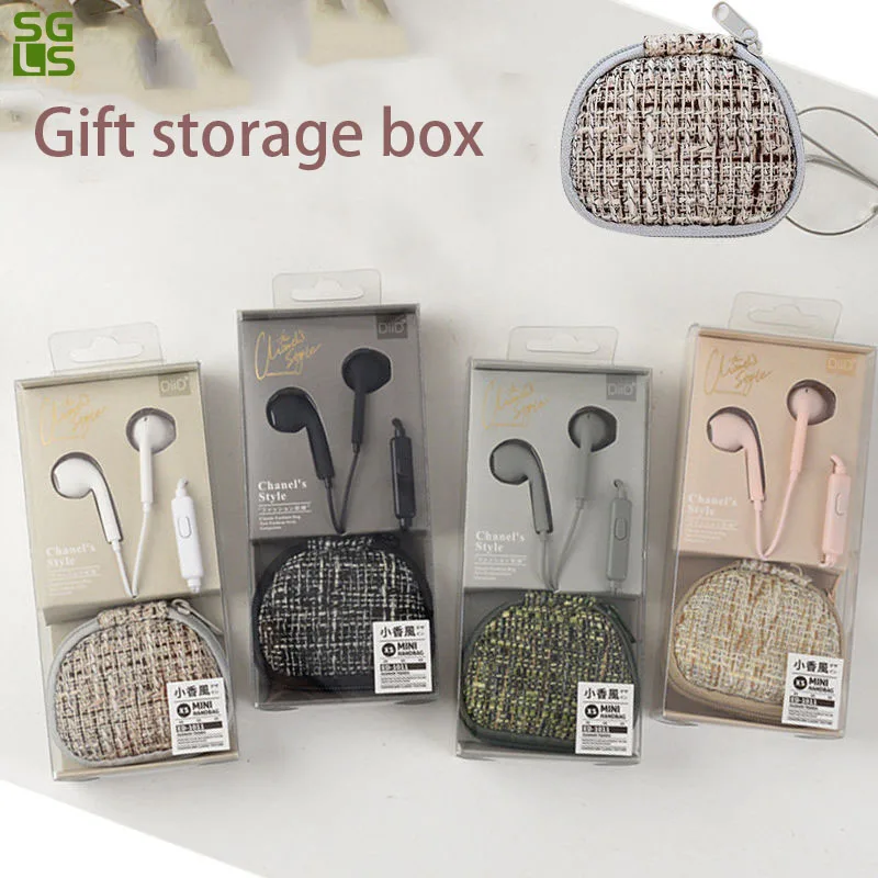 

NEW Microphone gaming Earphone with wire Wired headset Free Headphones case headphone with cable and MIC Couple Earplugs lovely