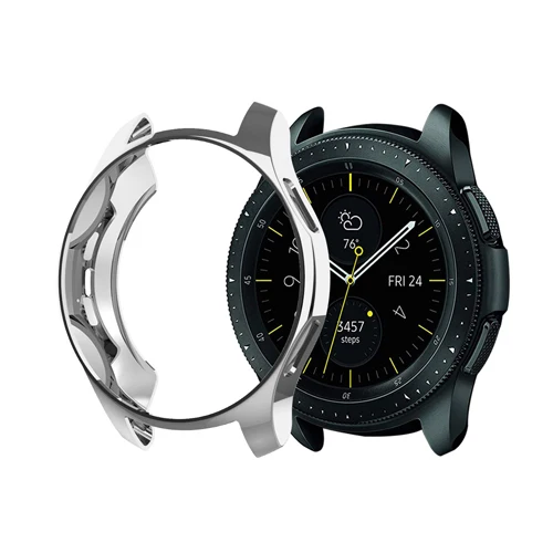 silver Чехол для часов samsung gear S3 Frontier Galaxy Watch 46 мм покрытие из ТПУ все вокруг защитные аксессуары для умных часов - Цвет: silver