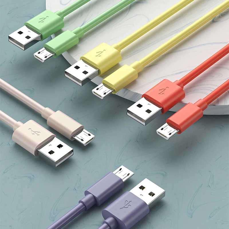 

3A Micro USB Cable For Samsung J7 Xiaomi Android Mobile Phone Microusb Fast Charging Data Cord Liquid Silione Quick Charger Wire