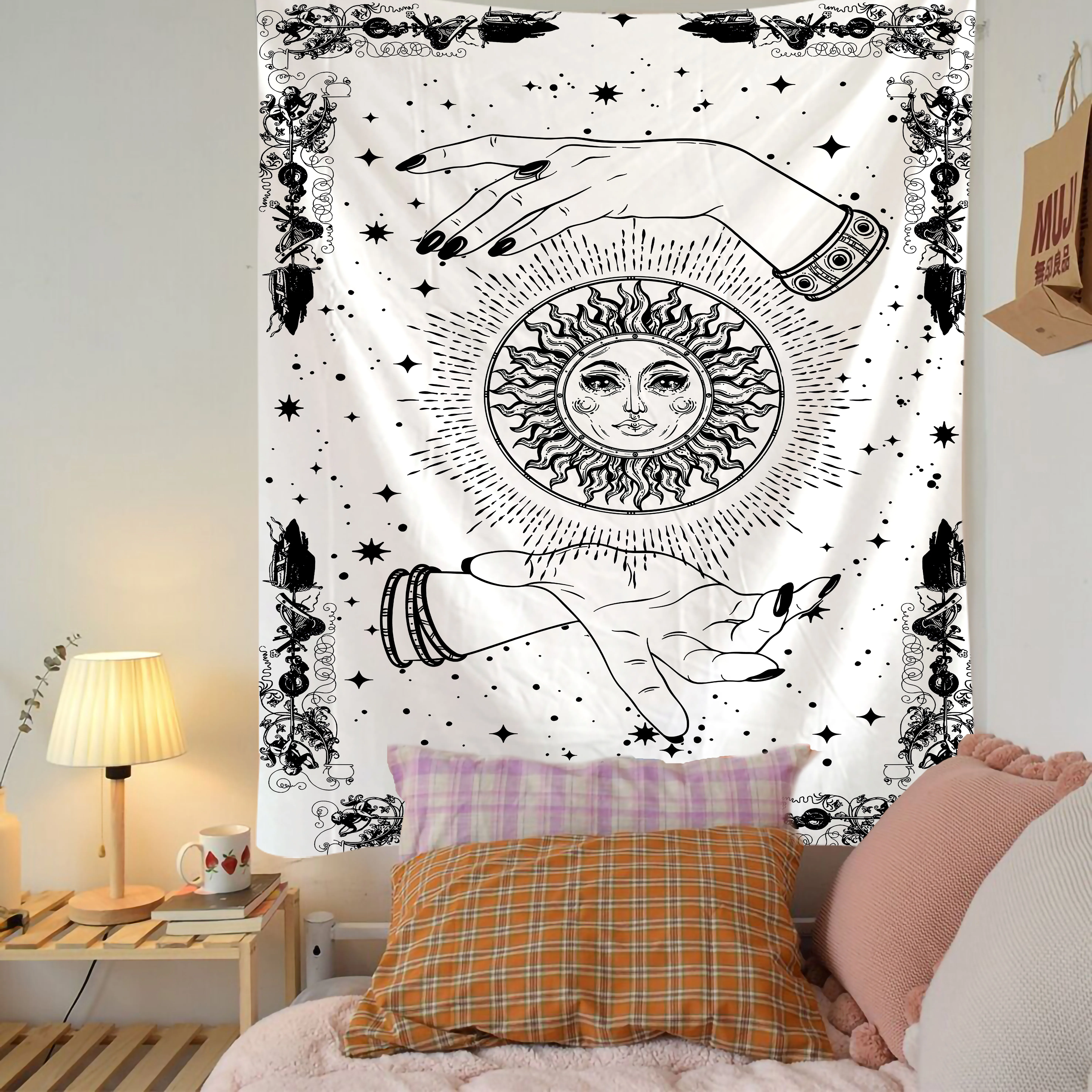

Hand-held brilliance Indian Mandala Tapestry Wall Hanging Bohemian Gypsy Psychedelic Tapiz Witchcraft Tapestry