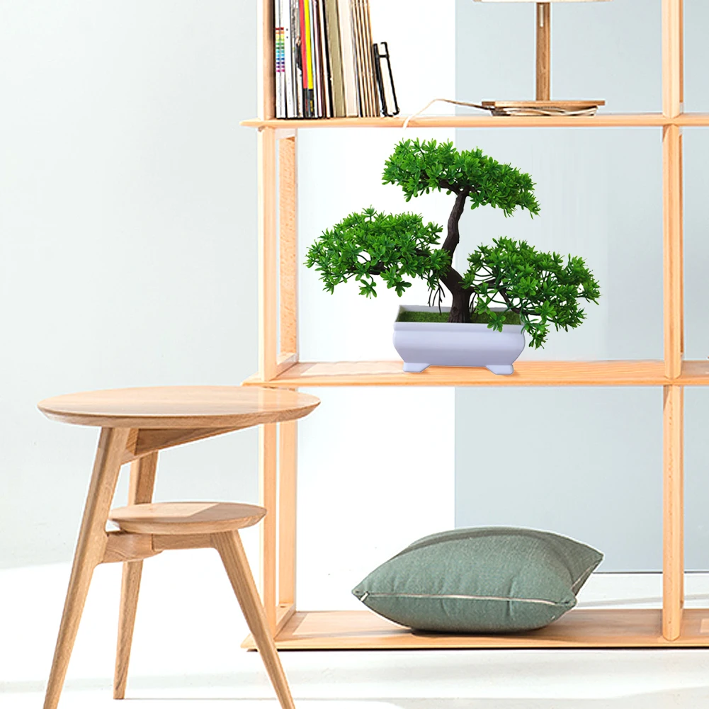 

Mini trident pine desktop decoration potted plant simulation flower bonsai decoration Fake Flower Green Bonsai 2020NEW