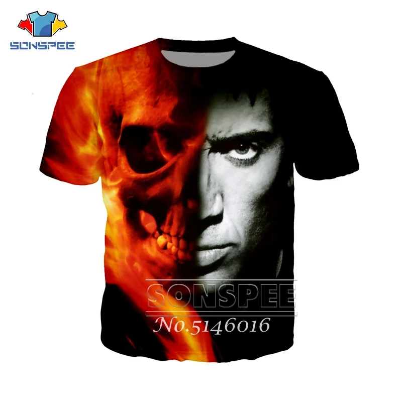 SONSPEE Nicolas Cage, забавная футболка с 3d принтом, унисекс, повседневная, короткий рукав, летняя Мужская модная повседневная одежда, футболки, топы, одежда t118 - Цвет: 17