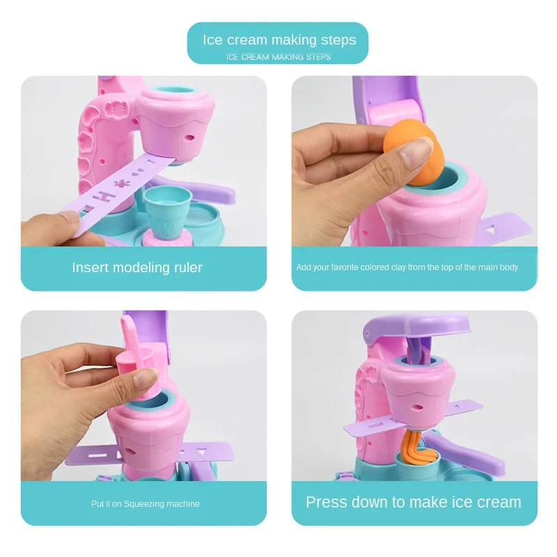 Новый DIY Фруктового мороженого Цвет грязи машина набор игровой домик детские