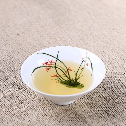 orchid Цзиндэчжэнь дропшиппинг чайный набор ручная роспись Ли кунг-фу чайная чашка pu черный чай tieguanyin керамические маленькие чашки - Цвет: orchid