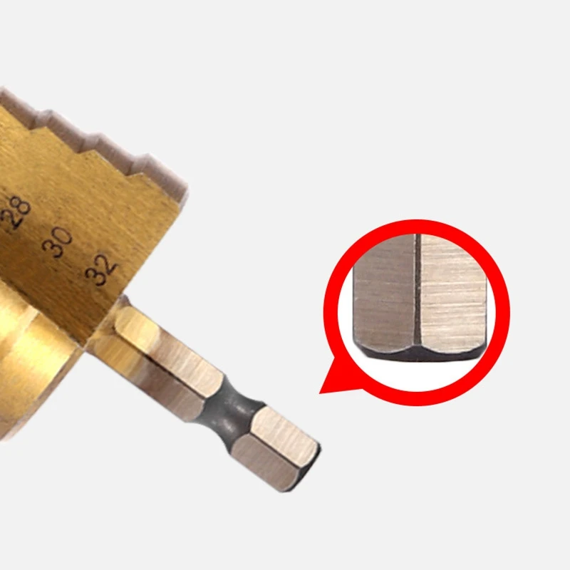 

(3Pcs Sets 3-12mm 4-12mm 4-20mm) Wood Metal Hole Cutter Drilling with A Center Puncher High Speed Steel Step Drill Bit