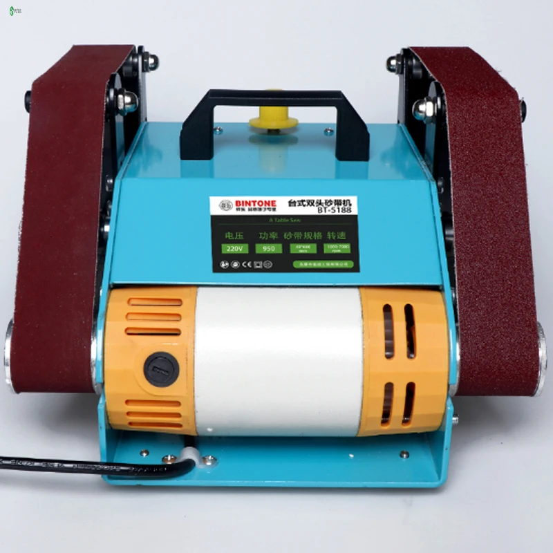 

Ленточный станок с двойной головкой, маленький шлифовальный нож, микро стол, 220 В, для деревообработки, нефрит, металл, шлифовальный станок