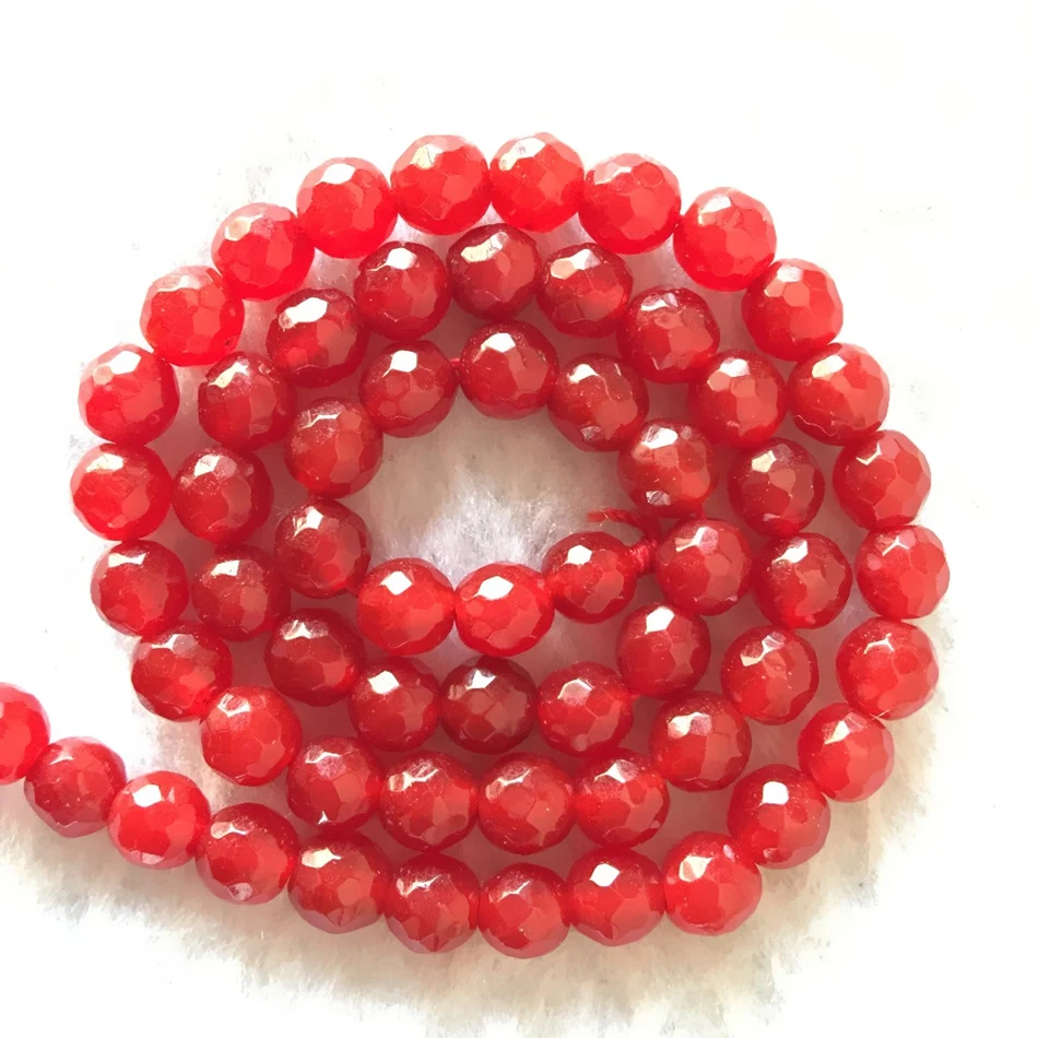 

Natural stone red carnelian onyx agat 4mm 6mm 8mm 10mm 12mm faceted round loose beads high quality jewelry making 15inch GS385