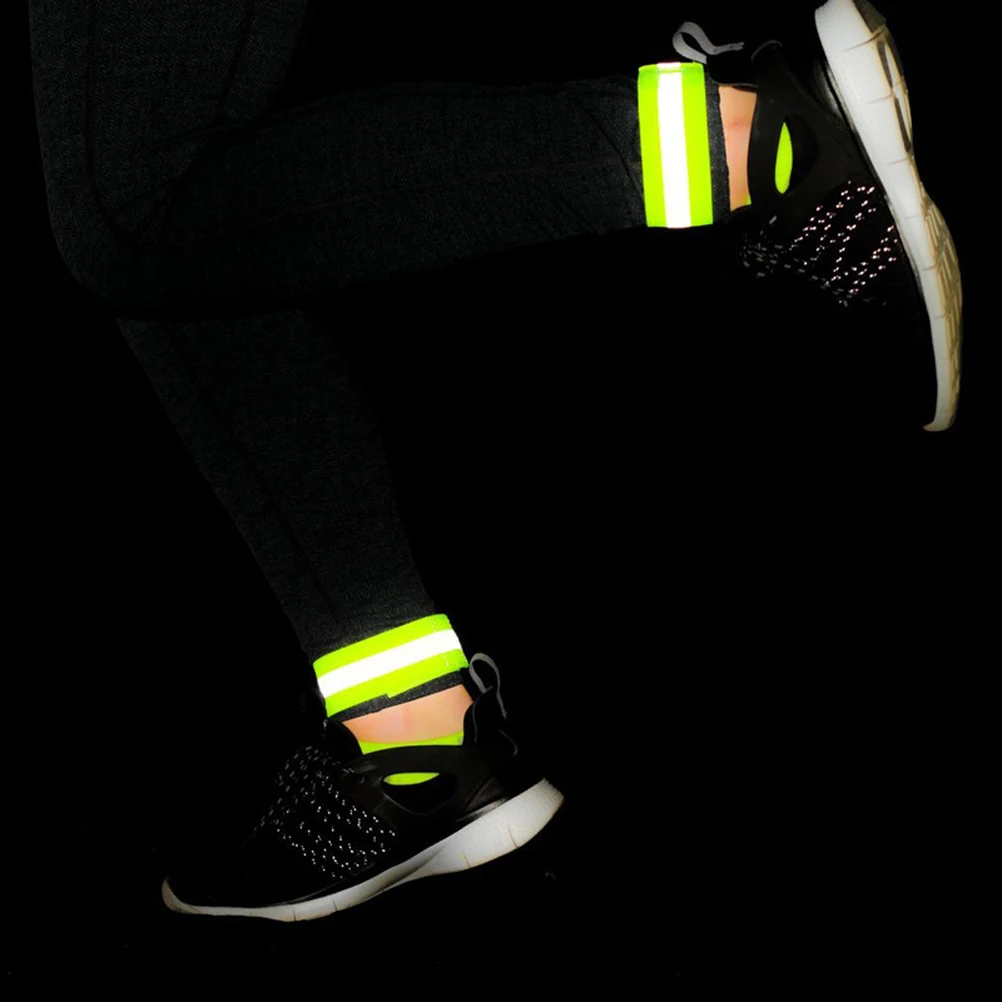 

2PCS Reflective Bands Elasticated Armband Wristband Ankle Leg Straps Safety Reflector Straps for Night Jogging Walking Riding