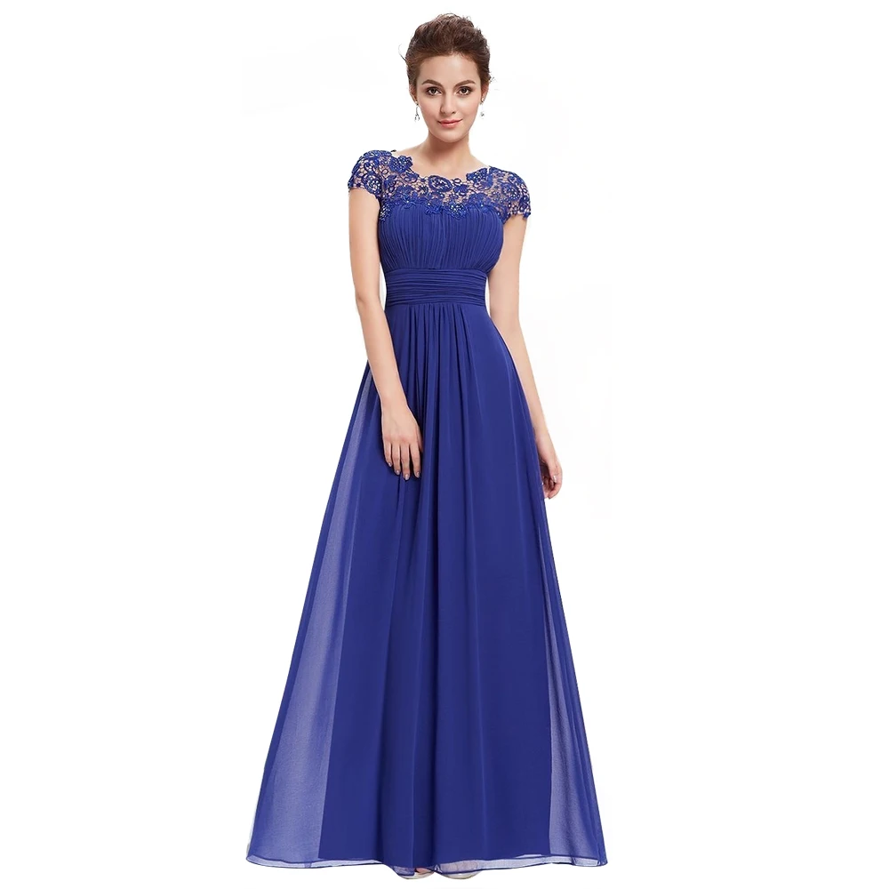 Женское шифоновое платье макси с круглым вырезом и высокой талией|Женские