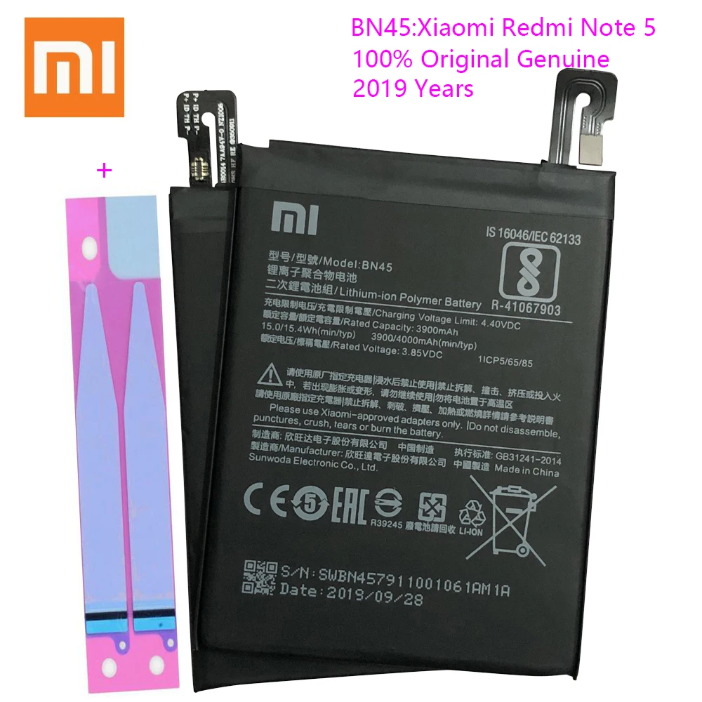 Xiaomi новый оригинальный аккумулятор 4000 мАч для BN45 Redmi Note 5 / BN4A 7|Аккумуляторы