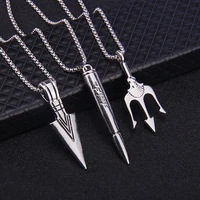 street trigeminal scissors bullet necklace pendant stainless steel army brand dice blade student domineering jewelry pendant
