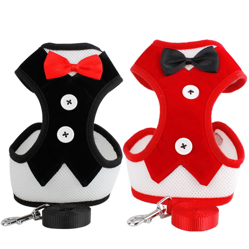 Поводок для собак кошек милый бантик регулируемый нагрудный ремень маленьких