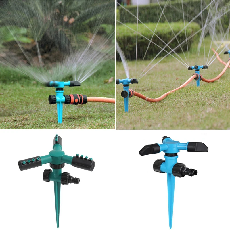 

Garden Sprinklers Automatic Lawn Sprinkler 360 Rotating Small Three-Prong Pin Sprinkler Garden Sprinkler Watering Irrigation