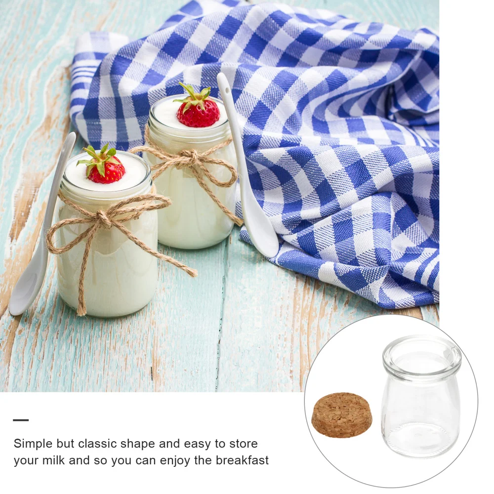 

10pcs 100ML Transparent Heat Resistant Fresh Glass Bottle with Wood Lid