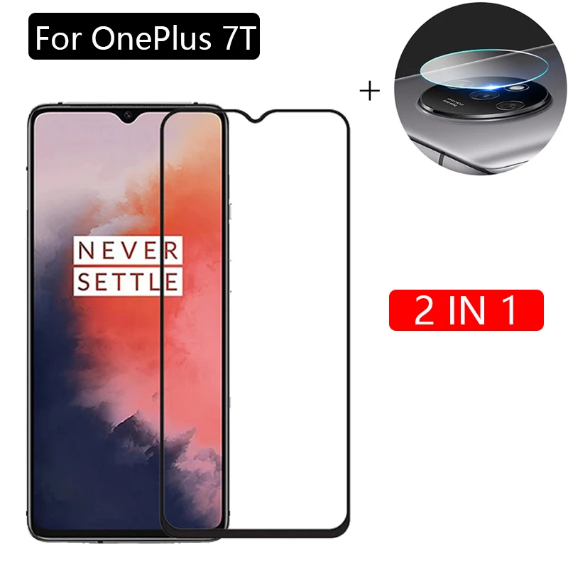 Стекло для камеры 2 в 1 + закаленное стекло экрана oneplus 7 t защита объектива на