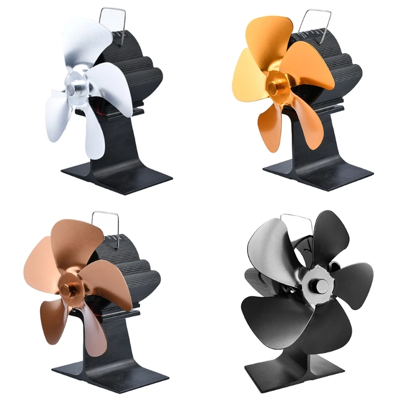 

5 Blades Heat Powered Stove Fan Log Wood Burner Ecofan Quiet Fireplace Fan Fuel Saving Heat Distribution