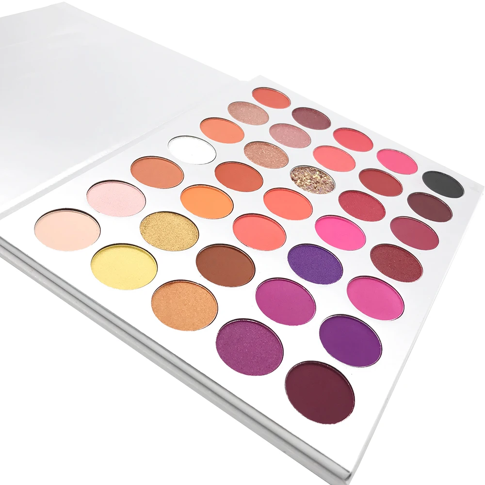 

35 colors daily makeup gentle color matte pearlescent eyeshadow palette customized private label low MOQ own cosmetic brand