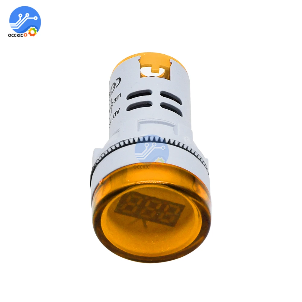 Цифровой вольтметр постоянный ток 20 500 В 22 мм Круглый измеритель напряжения