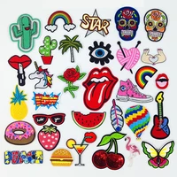 32 pcslot cartoon cute embroidered patch set of various types adhesive can be ironed and hand stitched