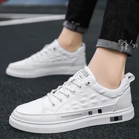 fashion mens casual sneakers skateboarding shoes white flats shoes students outdoor sneakers street shoes lace walking shoes