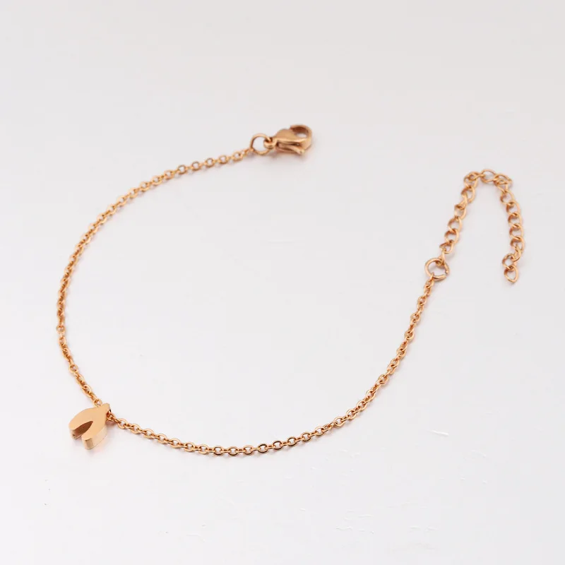 Браслет-цепочка из нержавеющей стали с подвеской в виде рыбьего Кита и хвоста |