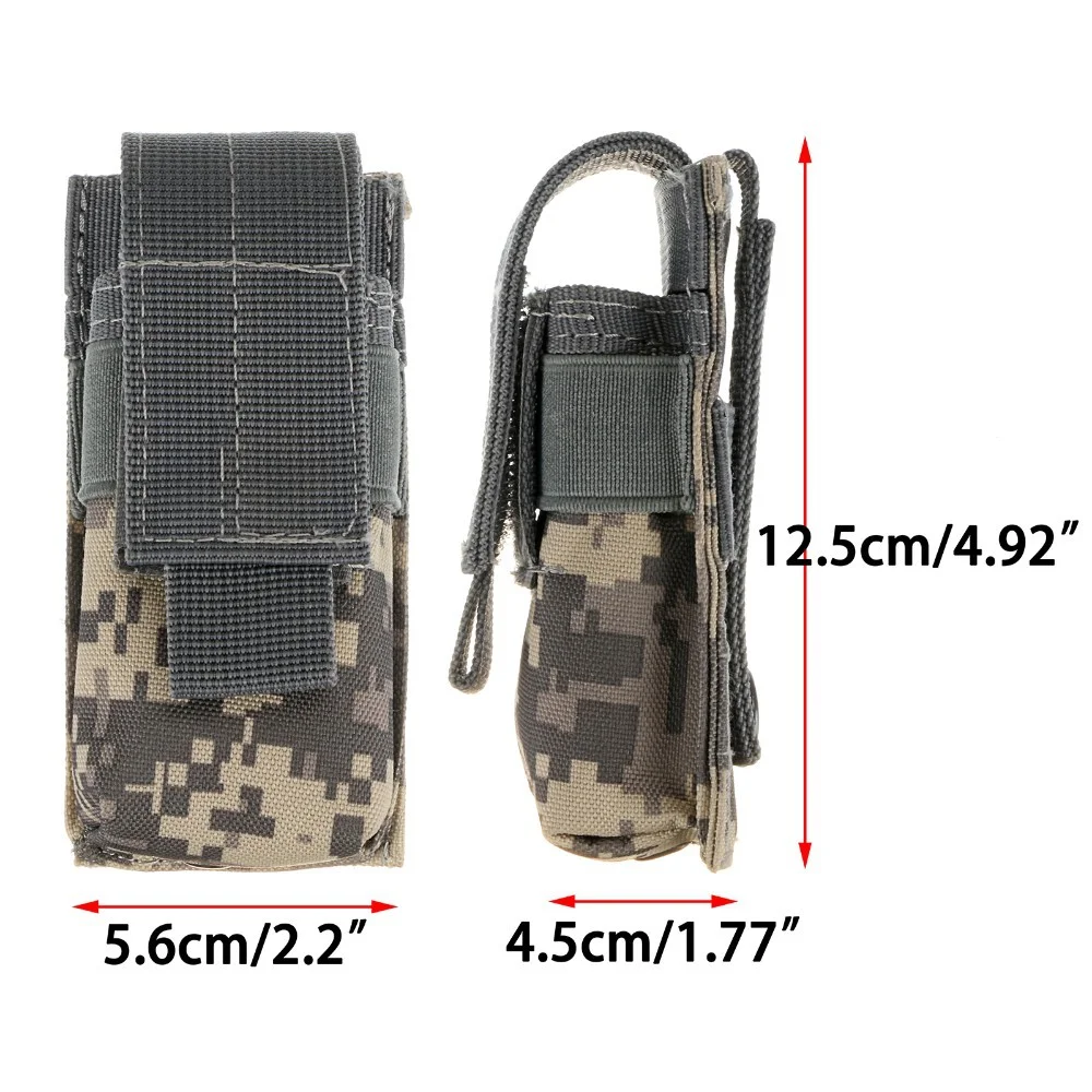 Тактический Molle светильник кобура с одним пистолетом патроны подсумок фонарь