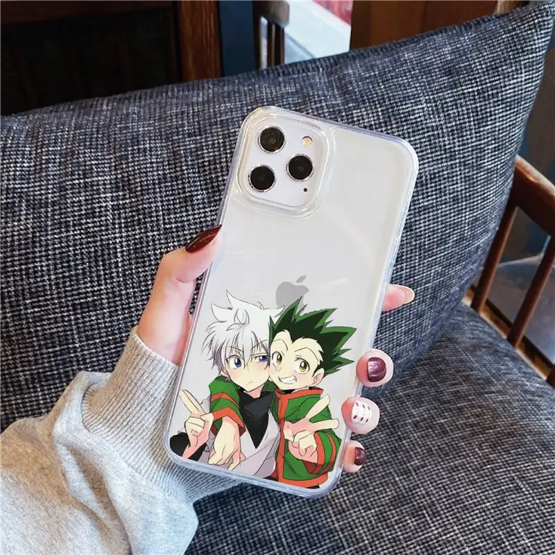 

HUNTER x HUNTER HxH Gon Killua Anime Phone Case For iphone 12 11 8 7 6s 6 5 5s 5c se plus mini x xs xr pro max Transparent soft