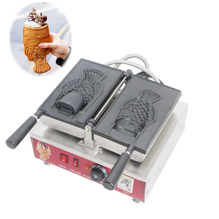 Коммерческая однотарельная антипригарная электрическая машина Taiyaki для
