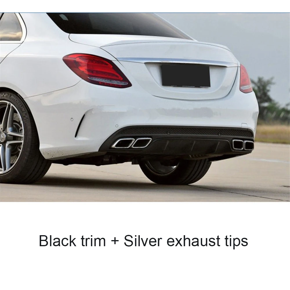 Автомобильный задний бампер диффузор спойлер для Benz W205 Sport 4 двери C180 C200 C300 C43 с AMG посылка- не для C63S