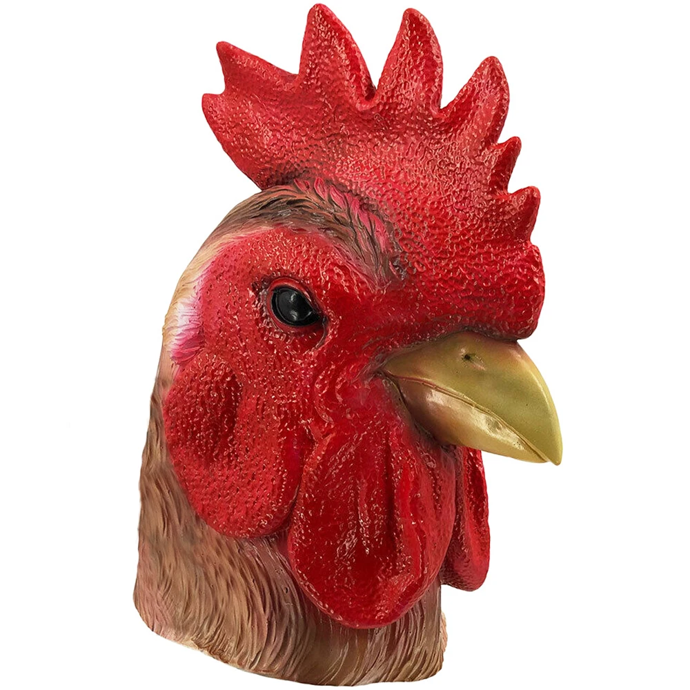 

Realistic Chicken Rooster Head Mask Latex Animal Hen Bird Carnival Party Cosplay Masks