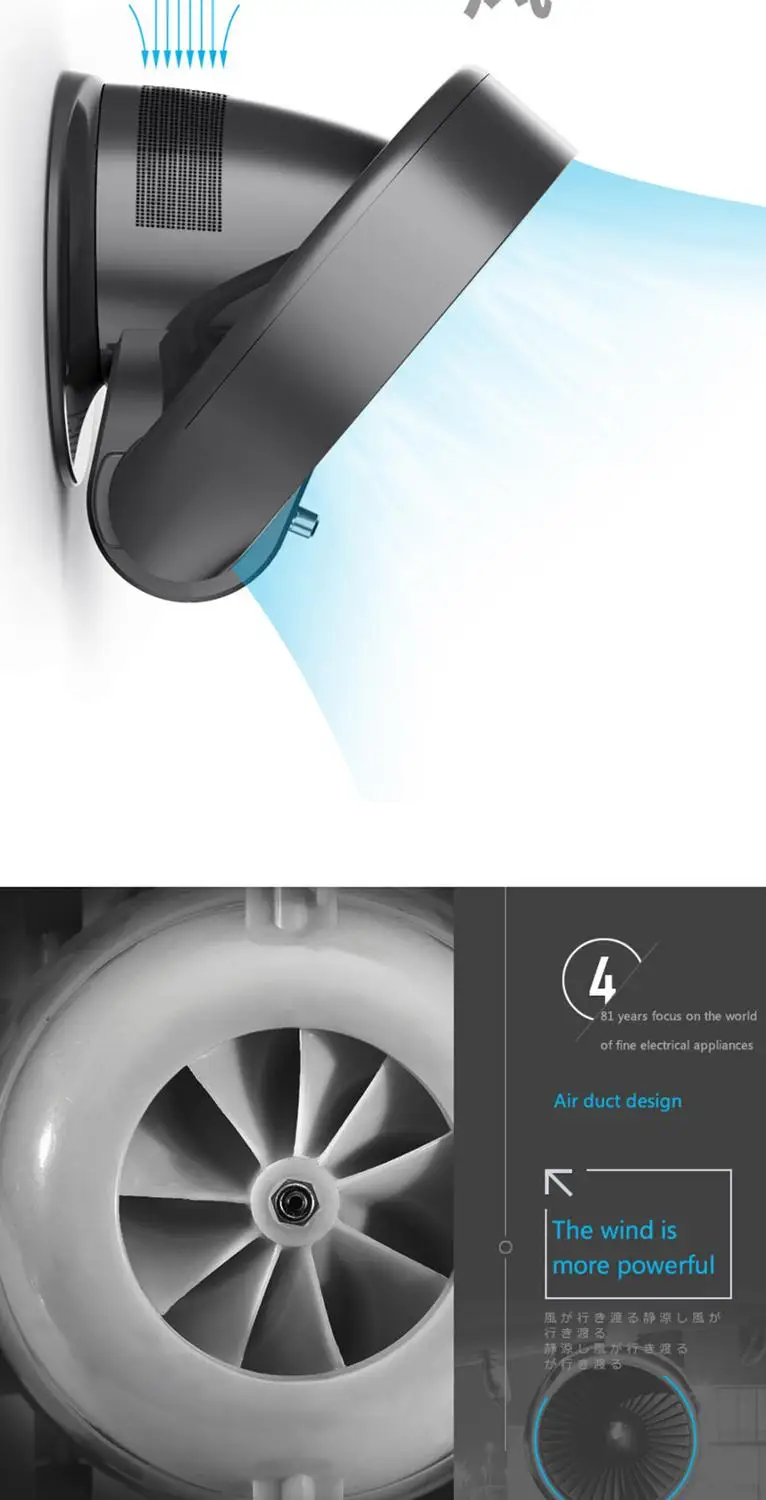 2019 Супер тихая переменная скорость не лопается вентилятор для домашнего офиса