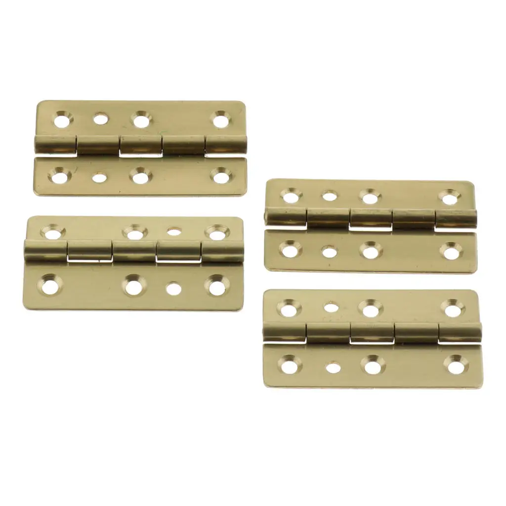 

4pcs Piano Metal Hinge for Keyboard Instrument Replacement Parts Gold
