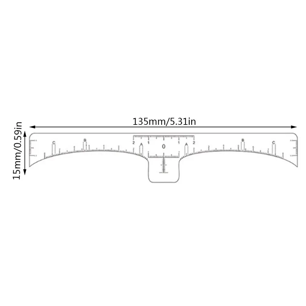 

Eyebrow Ruler Sticker Eyebrow Shaping Tools Makeup Measurement Stencil Makeup Drawing Template