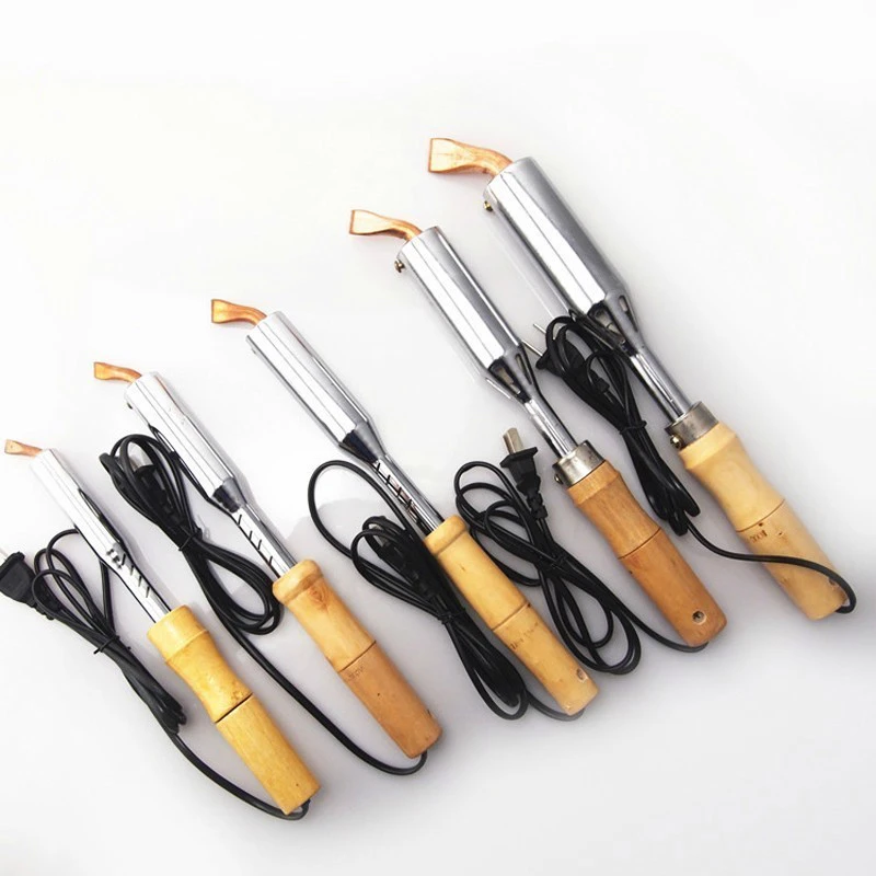 

220V 75W 100W 150W 200W 300W Duty Electric Soldering Iron High Power Chisel Tip Soldering Iron Chisel Tip Wood Handle