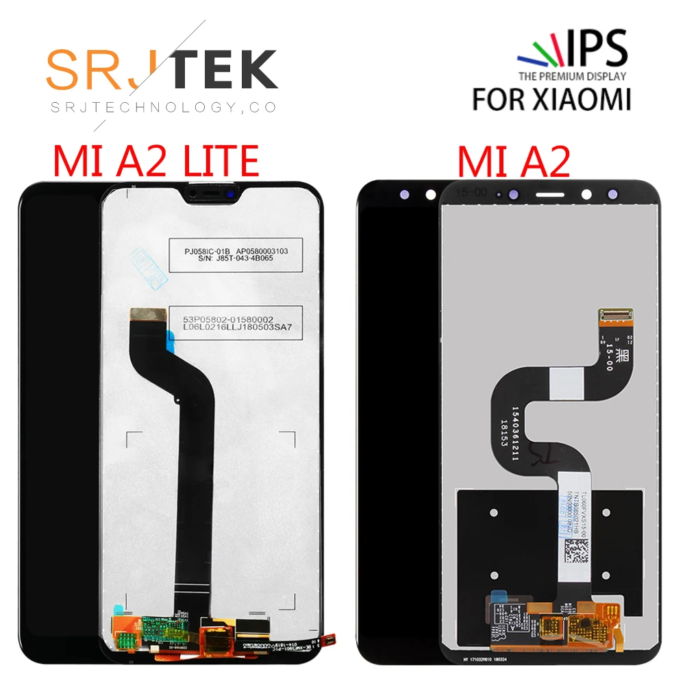 Жк дисплей для Xiaomi Mi A2 сенсорный экран дигитайзер в сборе Lite жк MiA2 A2Lite запасные