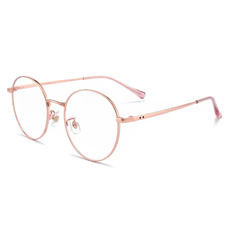 

Veshion Round Glasses Frames Men Women Titanium Eye Glasses Frames for Male Ultra-light Fashion Brand Design Optical Lens Myopia