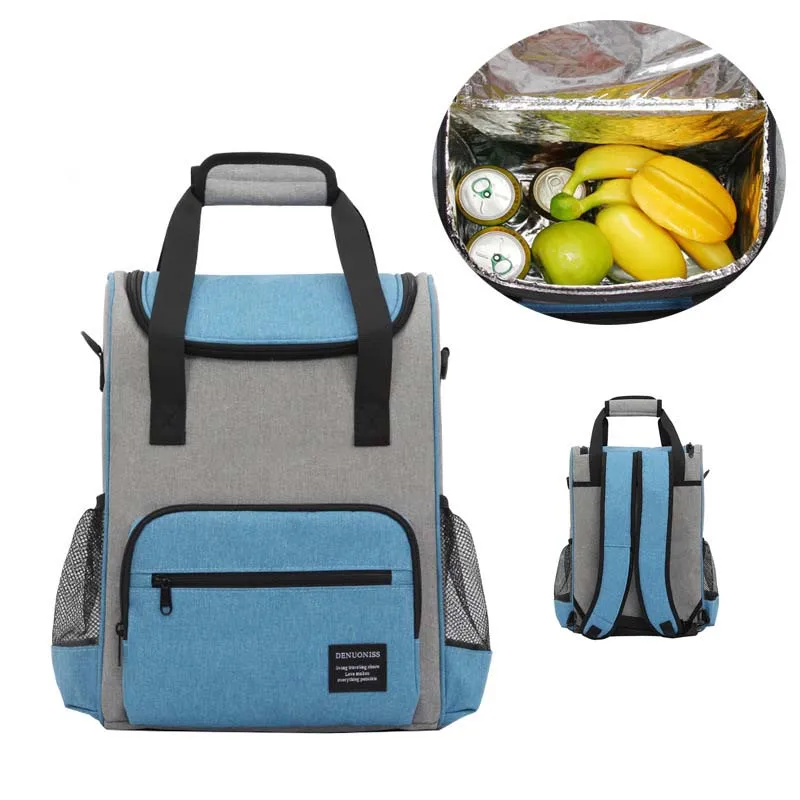 

Oxford Cooler Bag Large Capacity Bento Snacks Fruit Drinks Cloth Outdoor Camping Hiking Picnic Lnsulation Pouch Handbag Supplies