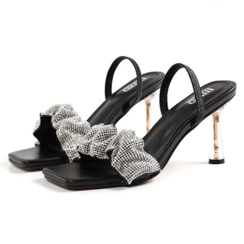 

2021 Fashion Women Sandals Open Toe Party Pumps Thin High Heels Elegant Nightclub Dress Shoes High Quality Sandals Pumps