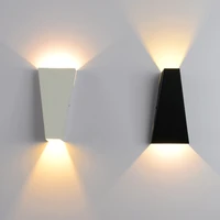 2 psc creative led wall lamps 6w 10w indoor decorate sconce ac100v220v aluminum wall light for bedroom bedside corridor