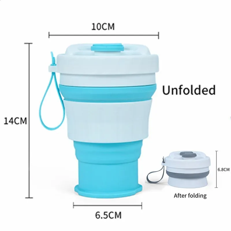 

Folding Silicone Cup Portable Silicone Telescopic Drinking Foldable Coffee Cup Multifunctional Foldable Travel Mug Sports Cup