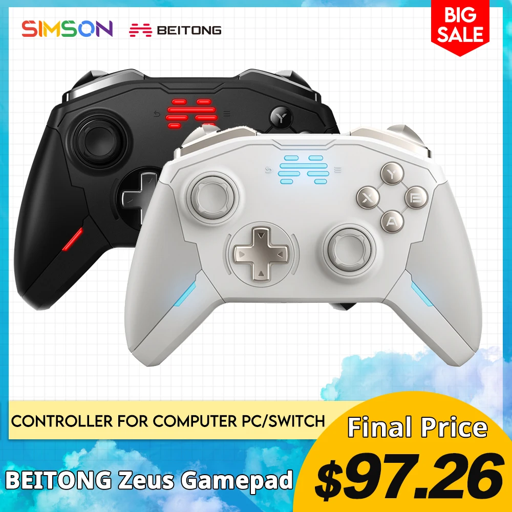 

BEITONG Zeus Bluetooth Gamepad Handle Macro Function Programming Intelligent Mechanical Game Controller for Computer PC/Switch