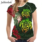 Свободная футболка Jackherelook, фирменный дизайн гавайской черепахи, самоанской Полинезии, Топ Harajuku, футболки с коротким рукавом для дам