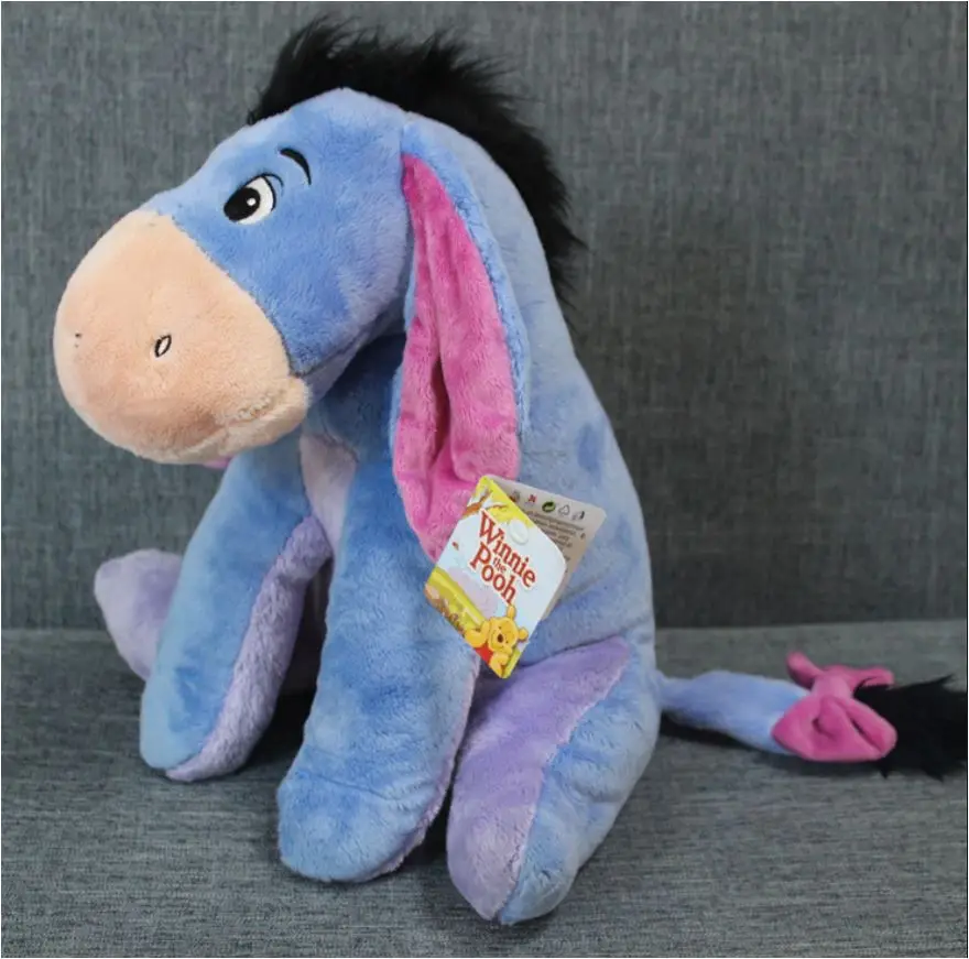 Милые плюшевые игрушки Eeyore синего цвета 35 см серый маленький Ослик для девочек