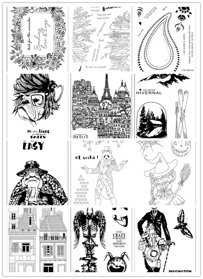 Прозрачный силиконовый штамп/печать волшебный замок для скрапбукинга сделай