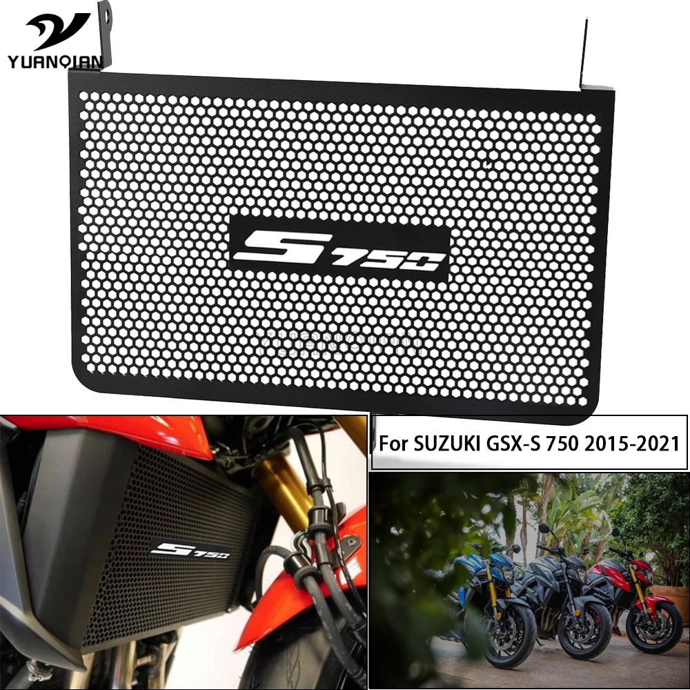 

FOR SUZUKI GSX-S750 GSXS750 Montorcycle Aluminum Radiator Grille Guard Cover Protecter GSX-S GSXS 750 2015-2021 2016 2017 2018