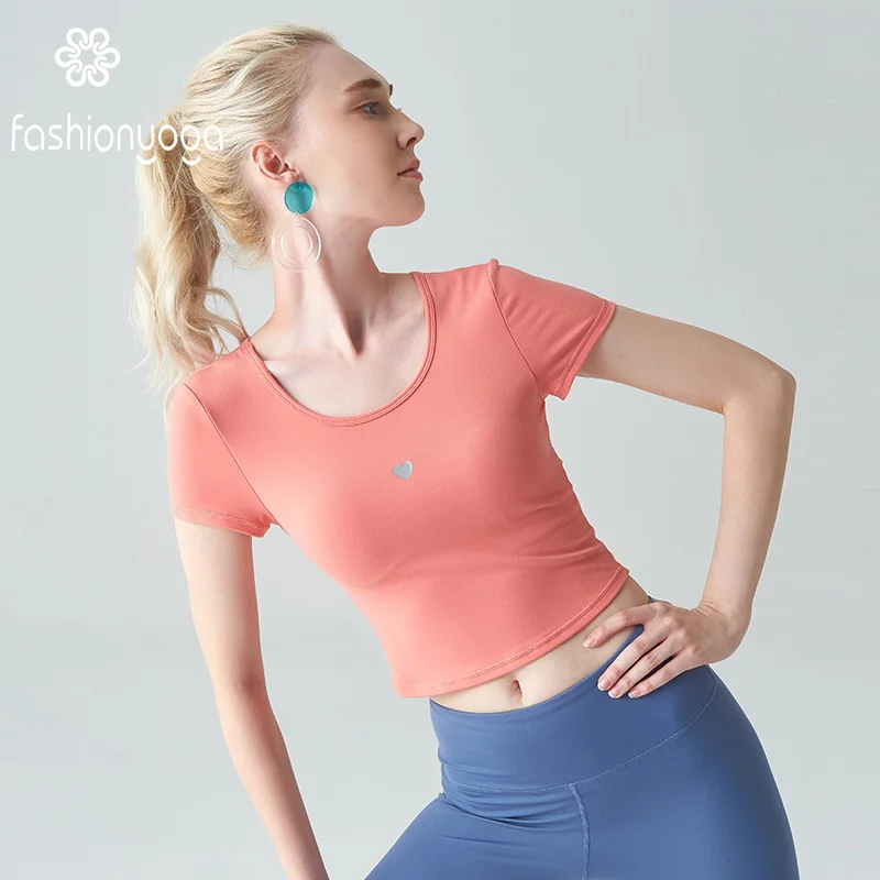 Женские футболки жилет для йоги девушек короткий рукав топ спортивные рубашки