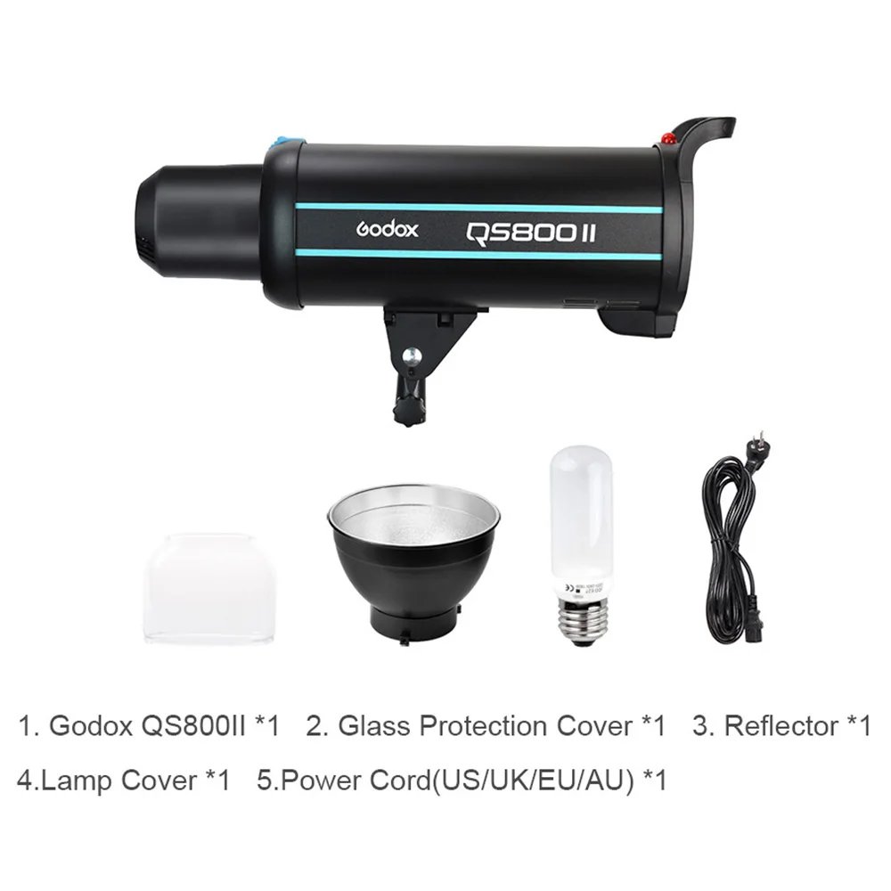 Профессиональный студийный стробоскоп Godox QS800II 800 Вт GN90 со встроенным 2 4G