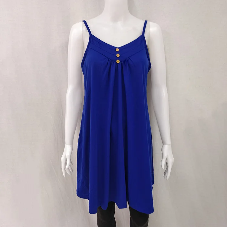 

2020 Loose sexy V-neck strap dress plus-size clothes women's summer sundress clothes beach dress short dresses